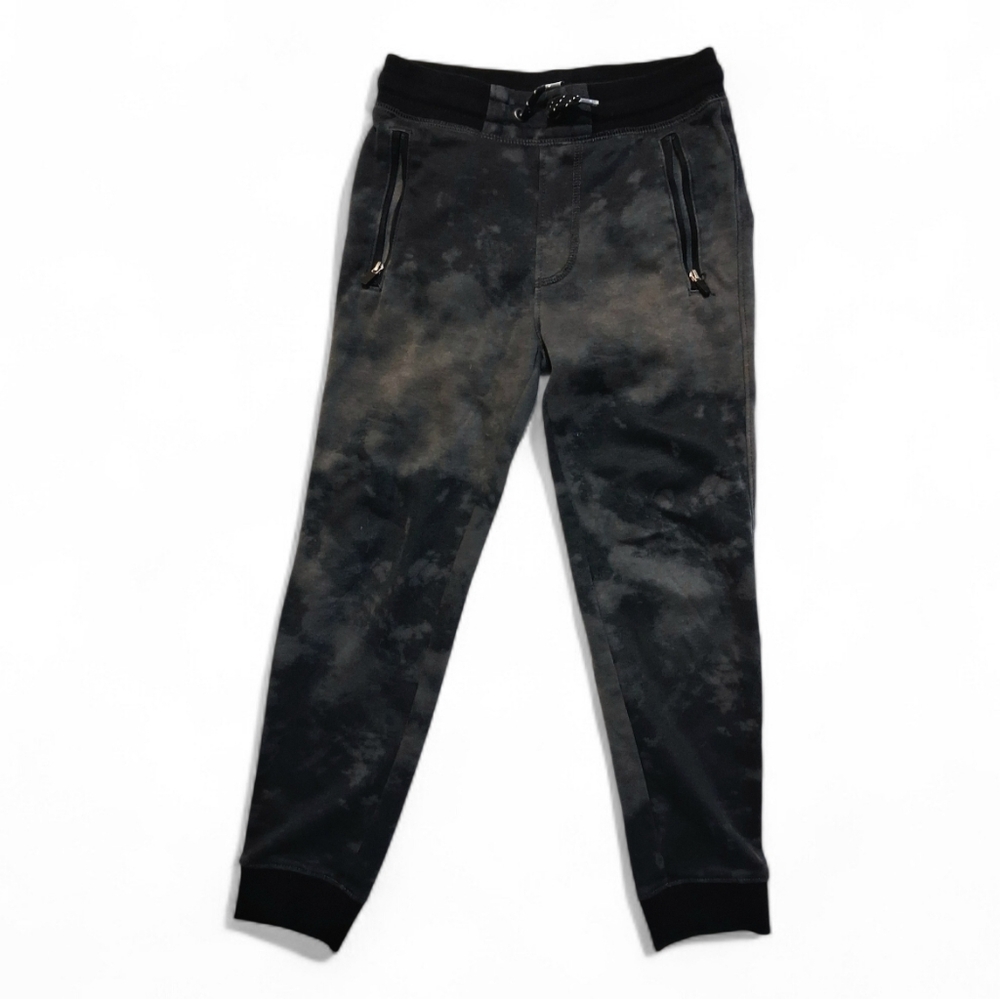 Boy's Old Navy Black & Grey Cotton Tye Die Joggers In Size 8Y